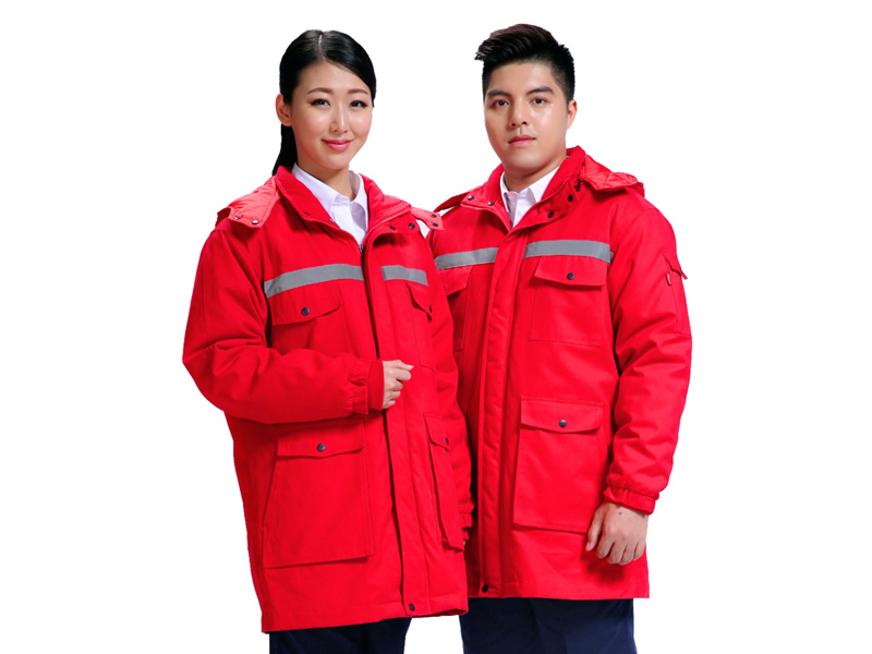 http://www.baojj.net 紅色工作服沖鋒衣展示